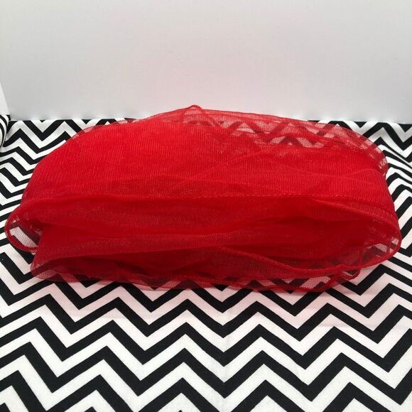 🔮 5/$25 Red Mesh Formal Shawl / Wrap - Picture 4 of 4